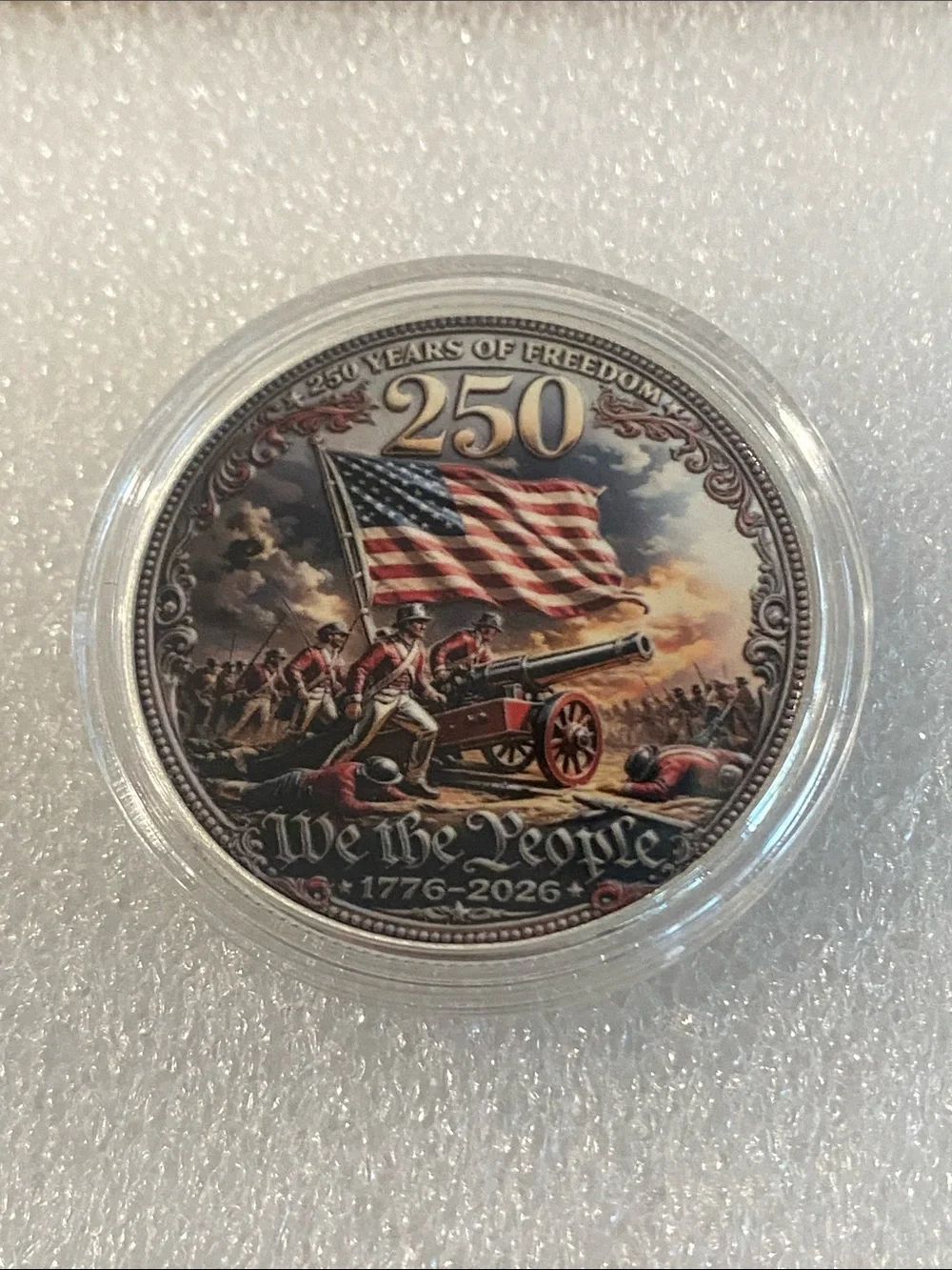 Commemorative 250th Anniversary Colorized Coin - 'We the People'
